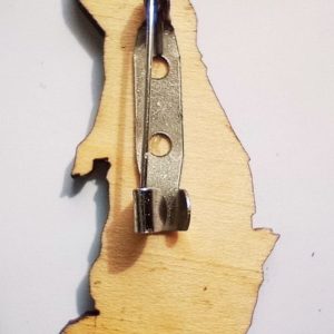Значок деревянный Суслик на булавке