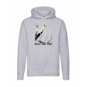 худи с аистом на ветке