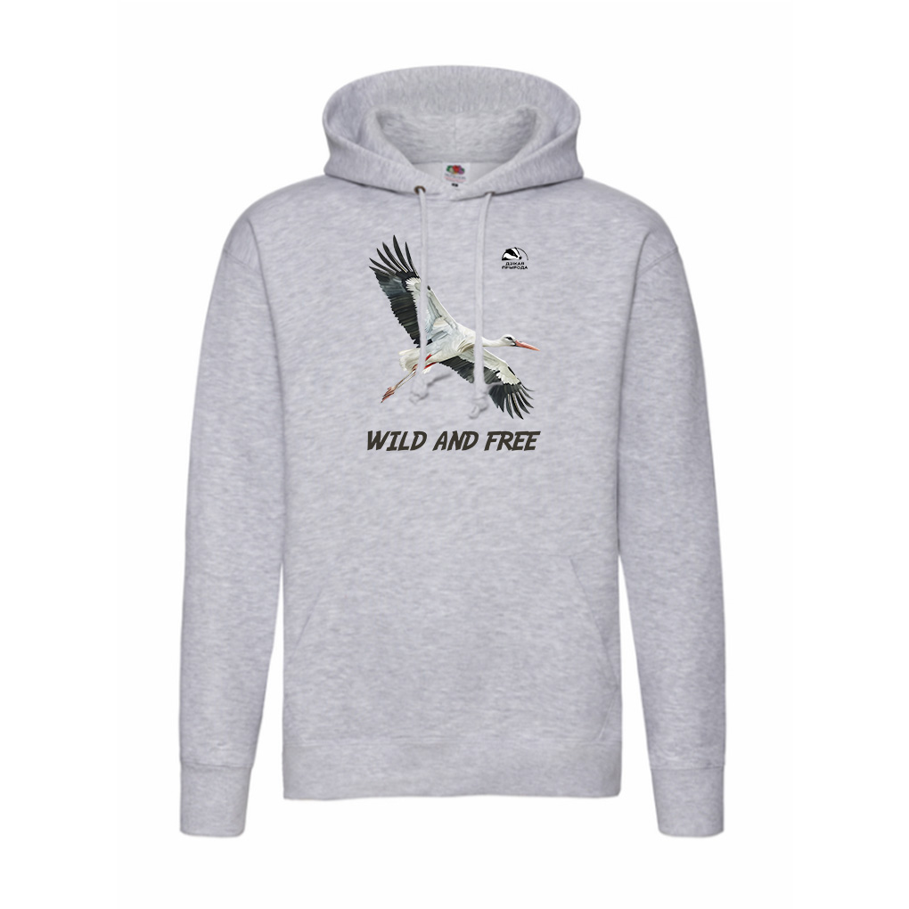 Бусел ляціць худзі kv худи с аистом