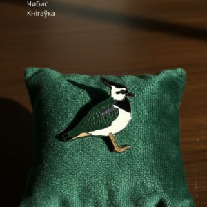 Пин-чибис, брошка с чибисом